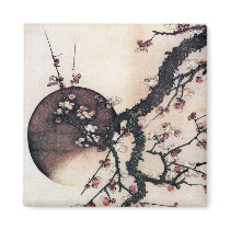 Plum Blossoms and the Moon, Hokusai