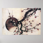 Plum Blossoms and the Moon, Hokusai posters