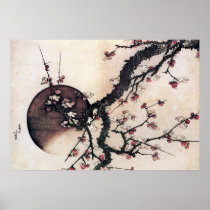 Plum Blossoms and the Moon, Hokusai
