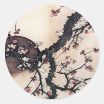 Plum Blossoms and the Moon, Hokusai Stickers