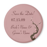 Plum Cherry Blossom Save the Date Magnent magnets