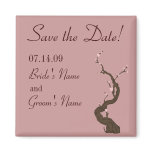 Plum Cherry Blossom Save the Date Magnent magnets