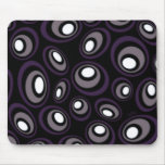 Plum & Fawn Offset Retro Ovals Mouse Mat