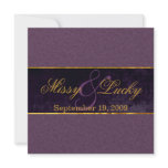 Plum Filigree Save the Date Announcement invitations