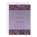 Plum Floral Save the Date Announcement invitations