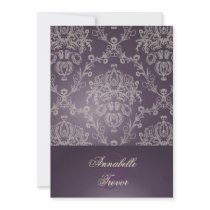 Plum/ivory cream lace