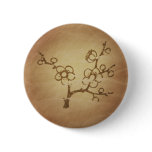 Plum Long Life Magic Charms Button