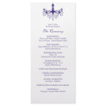 Plum Purple Chandelier Wedding Program rack cards