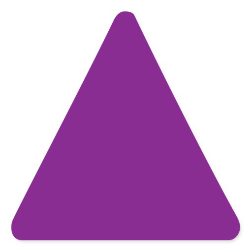 Plum Purple Triangle Sticker 