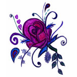 Plum Rose Drawing t-shirts