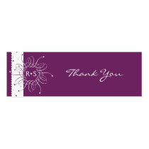Plum Rosette Wedding Party Thank You Tag
