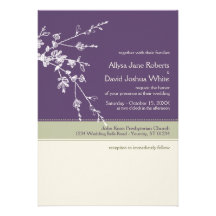 Plum Sage Wedding Invitation