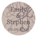 Plum Swirls • Save the Date Sticker