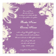 Plum Vintage Flower Weddings Announcements