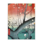 Plum - Vintage Japanese Print Tees and Gifts Post Cards