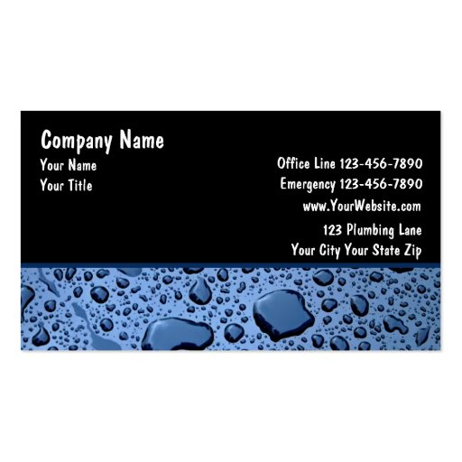 Plumber Business Cards
