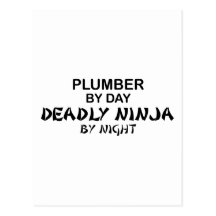 Plumber Deadly Ninja by Night Post Card