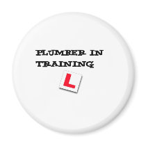 plumber in training fridge magnets