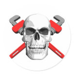 Plumber Skull stickers