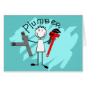 Plumber  stick person design cards