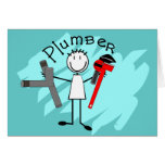 Plumber  stick person design cards