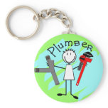 Plumber  stick person design keychains