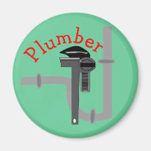 Plumbers gifts refrigerator magnet