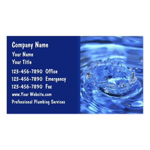 Plumbing Business Cards