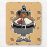 plump pilgrim turkey mousepads