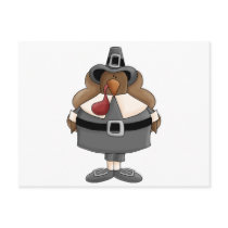 plump pilgrim turkey postcard