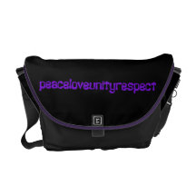 PLUR Peace Love Unity Respect Rave Purple Letters Courier Bags