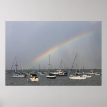 Plymouth Harbour Rainbow Posters