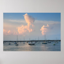 Plymouth Harbour Sunset Clouds Posters