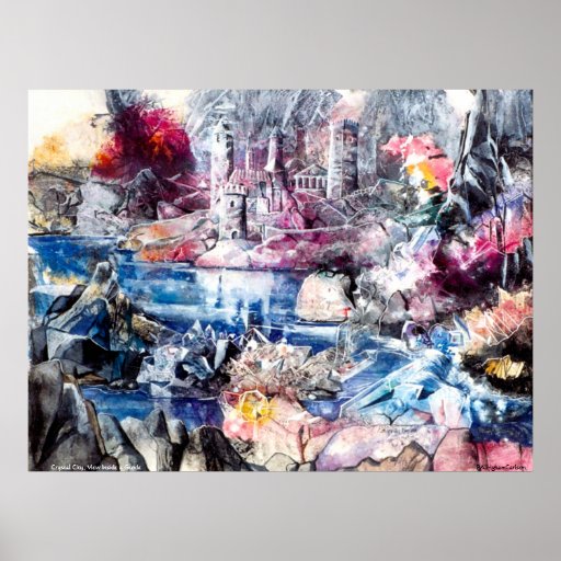 PMACarlson  Crystal City, View Inside a Geode Print