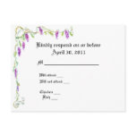 PMACarlson Wisteria Wedding Response Card postcards