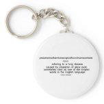 Pneumonoultramicroscopicsilicovolcanoconiosis keychains