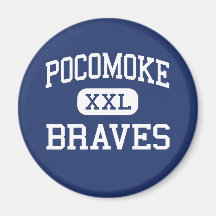 Pocomoke Braves Middle Pocomoke City Fridge Magnet