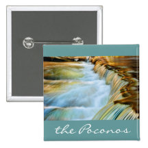 Poconos Waterfall Button