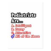 Podiatrist Quiz...Joke Post Card