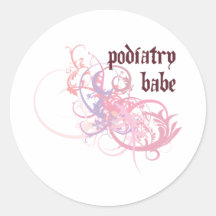 Podiatry Babe Round Sticker