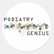 Podiatry Genius Round Sticker