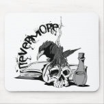 Poe Nevermore Raven Skull & Book
