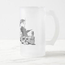 Poe Nevermore Raven Skull & Book Mugs