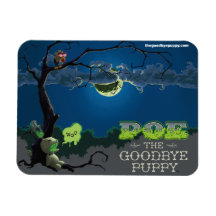 Poe the Goodbye Puppy Magnet