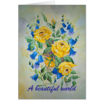 Poem Card Blue Bell Roses