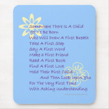 Poem for New Parents Mousepad (Blue)