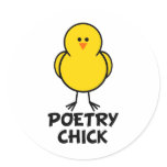 Poetry Chick stickers