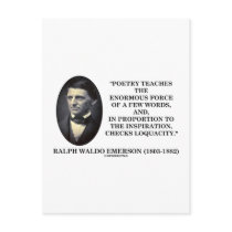 Poetry Teaches Enormous Force Of Few Words Quote Post Card