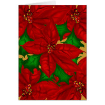 Poinsetta Bouquet Christmas Card