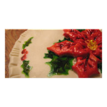 Poinsetta Pie II Photo Card